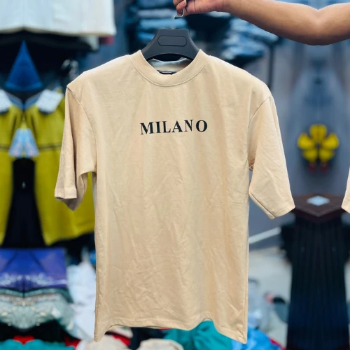 CHICAGO Printed | Desert Sand Colour Cotton DropShoulder T-Shirt for Men - Trend