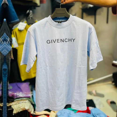 GIENCHY Printed | Light Blue Colour Cotton DropShoulder T-Shirt for Men