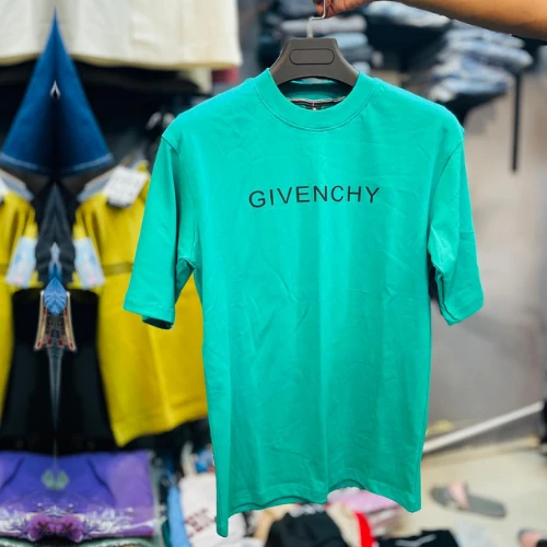 GIENCHY Printed | Green Colour Cotton DropShoulder T-Shirt for Men