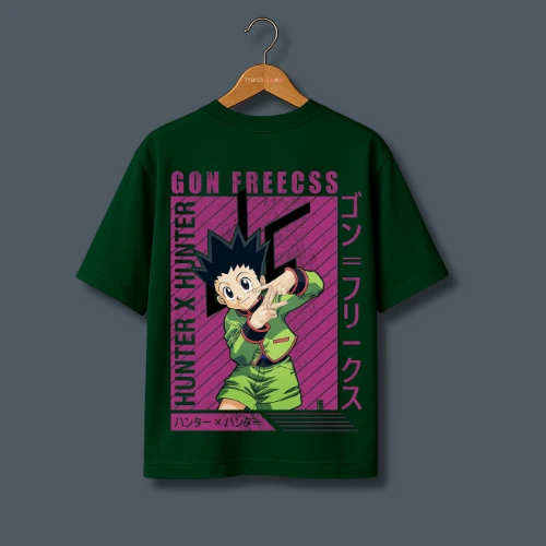 Men’s Drop Shoulder T-shirt – Gon Freecss | Hunter x Hunter Graphic Tee